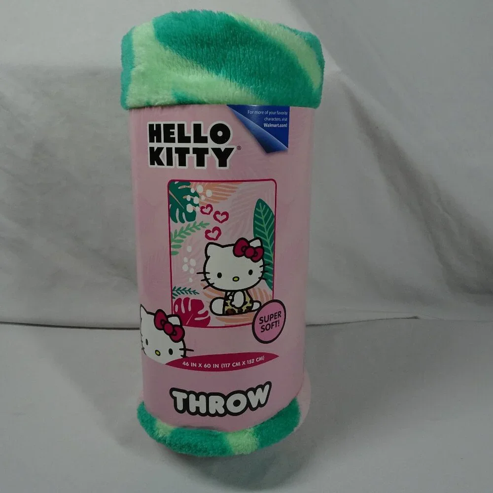 Hello Kitty Super Soft Throw Blanket 46in X 60in